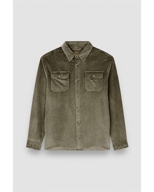 Paul & Shark Corduroy Relaxed Fit Overshirt - Green