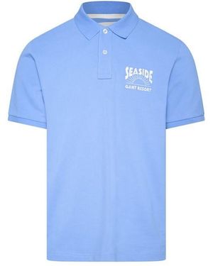 GANT Graph Polo Shrt Sn64 - Blue