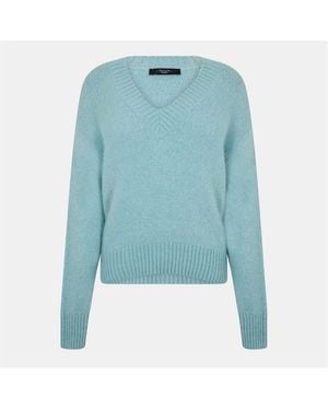 Weekend by Maxmara Visita V-Neck Jumper - Blue