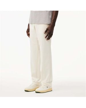 Lacoste Straight-fit Badge Detail Suit Trousers - White