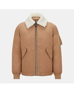 BOSS Calliano Tailored Shearling Jacket - Brown