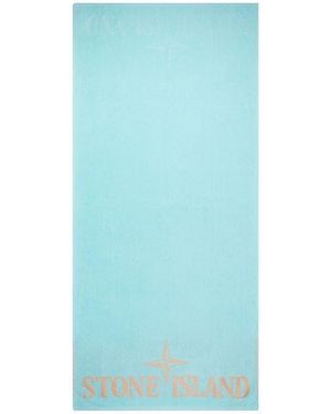 Stone Island Junior Beach Towel - Blue