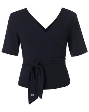 Sweaty Betty Sb Soft Flow Wrap Ld62 - Blue