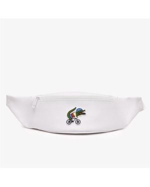 Lacoste Netflix Croc Print Waist Bag - White