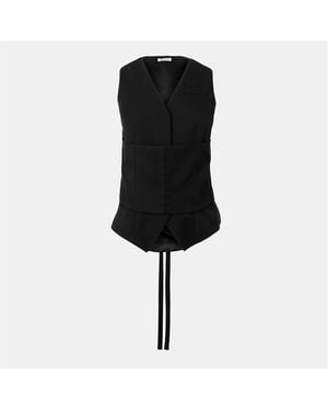 McQueen Alex Corset Structured Tailored Waistcoat - Black