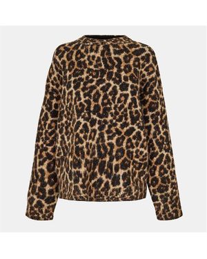 Anine Bing Crew Neck Jumper - Brown