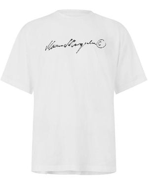 MM6 by Maison Margiela Signature Overdyed Tee - White
