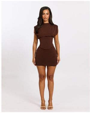 Mars the Label Sandra Mini Dress - Brown