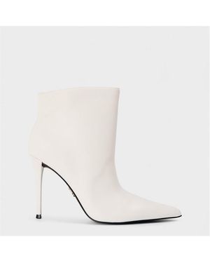 Steve Madden Sentinel Ankle Heeled Boots - White