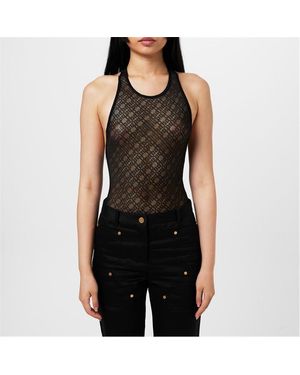 Palm Angels Lace Bodysuit - Black