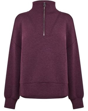 Varley Hawley Half Zip Sweatshirt - Purple