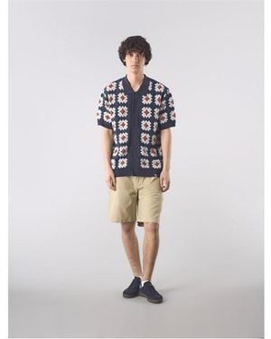 Pretty Green Timperley Short-Sleeve Patterned Shirt - Blue