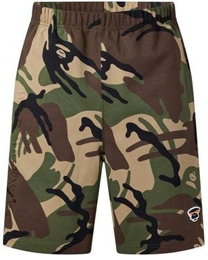 Aape Fleece Jogger Shorts - Green