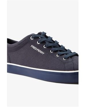 Fred Perry Baseline Canvas Trainers - Blue