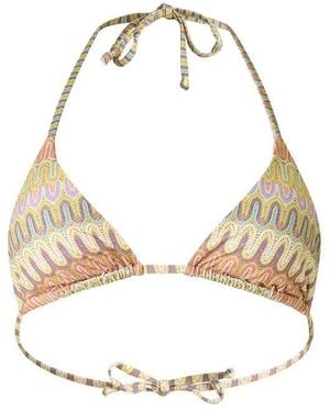 Gracejacob Gia Triangle Bikini Top - Metallic