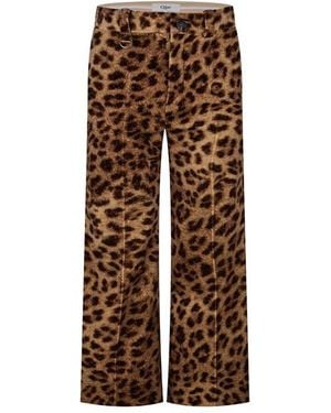 Chloé Cropped Bootcut Trousers - Brown