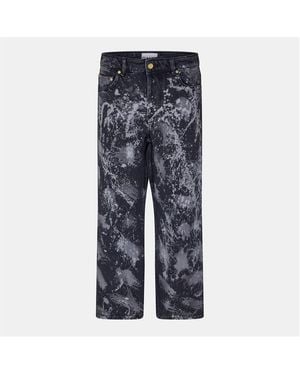 Ganni Heavy Izey Straight Leg Jeans - Blue