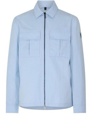 Belstaff Stride Zip Collar Long Sleeve Overshirt - Blue