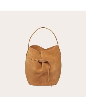 Liffner Large Belted Bucket Bag - Brown