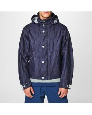 Stone Island Marina Raw Plated Linen Jacket - Blue