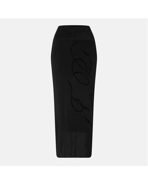 Jean Paul Gaultier Midi Structured A Line Dress - Black