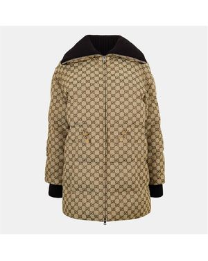 Gucci Canvas Bomber Jacket - Natural