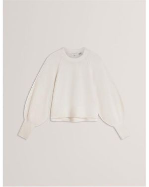 Ted Baker Ted Crew Neck Jumper Ld61 - White