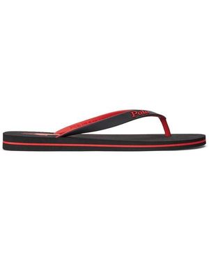 Polo Ralph Lauren Bolt Logo Flip Flops - Red