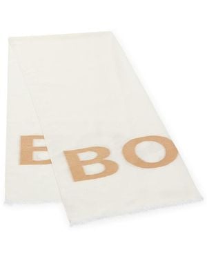 BOSS Latura Midweight Scarf - White