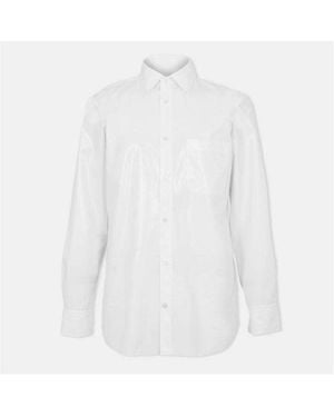 Maison Margiela Cotton Long Sleeve Oxford Shirt - White