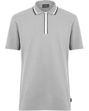 Paul Smith Zipped Short Sleeve Polo Shirt - Grey