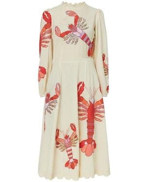 Stella Nova Embroidered Midi Dress - Multicolour