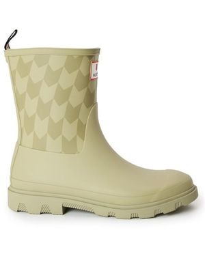 Maison Kitsuné X Hunter Double Pivot Chevron Short Boot - Green