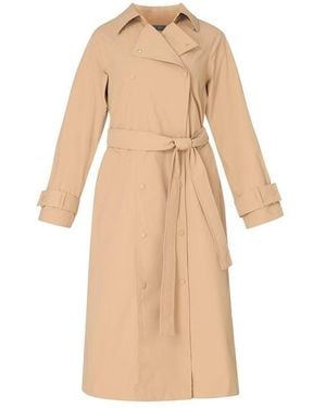 Sweaty Betty Water-Resistant Double-Breasted Trench Coat - Natural
