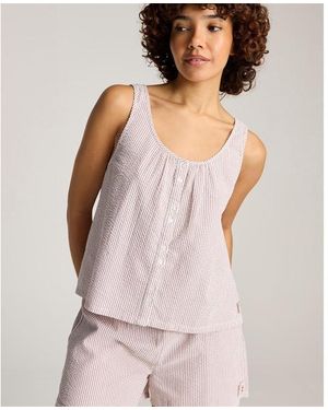 Nudea Seersucker Button Cami - Pink