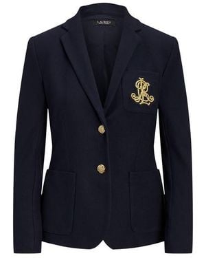 Ralph Lauren Anfisa Cotton Long Sleeve Blazer - Blue