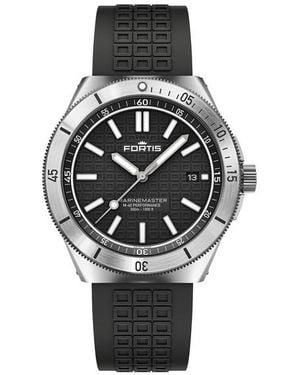 Fortis Marinemaster Automatic Stainless Steel 300M Water Resistant Auto Analogue Watch - Black