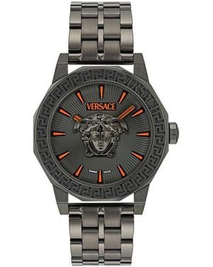 Versace Medusa Quartz Analogue Watch - Grey