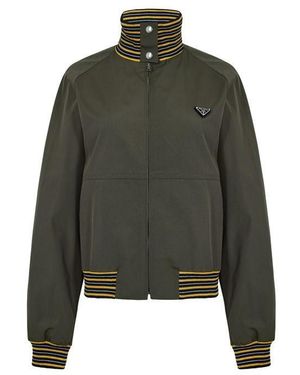 Prada Poplin Turtleneck Jacket - Green