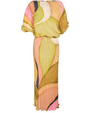 Never Fully Dressed Tilly Plisse Maxi Dress - Yellow