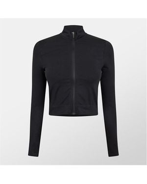 Represent Seamless Zip Long Sleeve Full Zip Performance Running Jacket - Blue