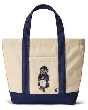 Polo ralph lauren canvas polo bear tote bag hotsell