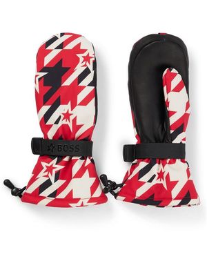 BOSS Insulated Waterproof Ergonomic Ski Gloves - Red