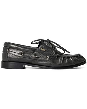 Saint Laurent Saint Boat Shoe Sn64 - Black