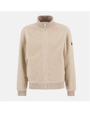 Barbour Dinstone Fleece Long Sleeve Teddy Coat - Natural