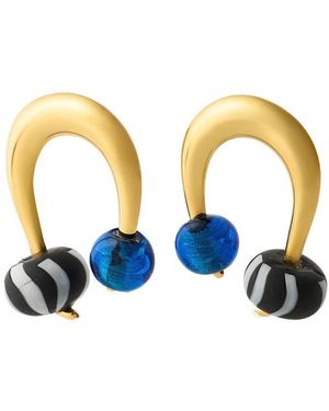 DESIERTO Homogeneo Glass Drop Earrings - Blue