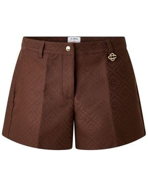 CASABLANCA Casa Mono Shorts Ld63 - Brown