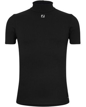 Fendi Double F Ribbed T-Shirt - Black