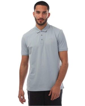 HUGO Donos222 Logo Print Polo Shirt - Blue