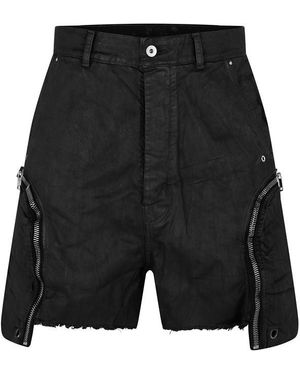 Rick Owens Ds Bauhas Woven Tracksuit Shorts - Black